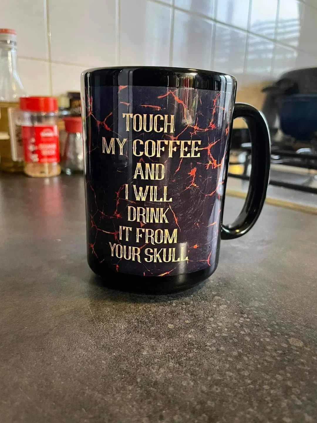 Skull Coffee Mug Touch My Coffee