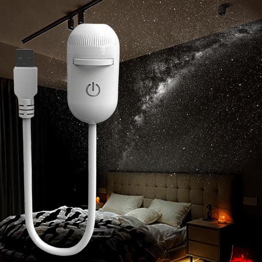 2-in-1 LED Galaxy Star Projector Light (360° Rotating)