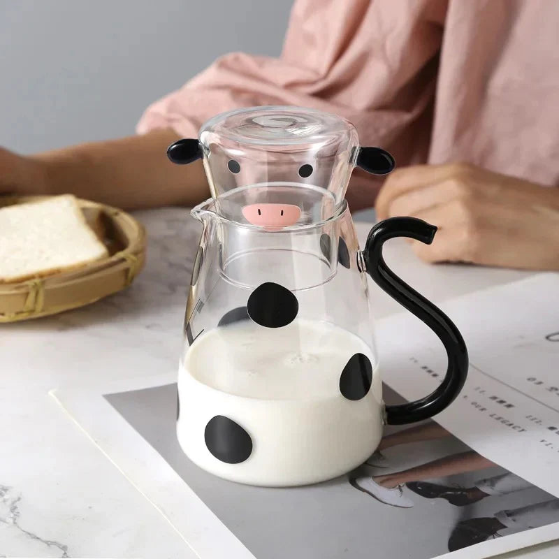 Cow Glass Pitcher