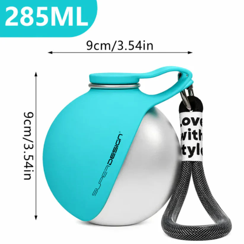 2-in-1 Portable Dog Water Bottle with Foldable Bowl