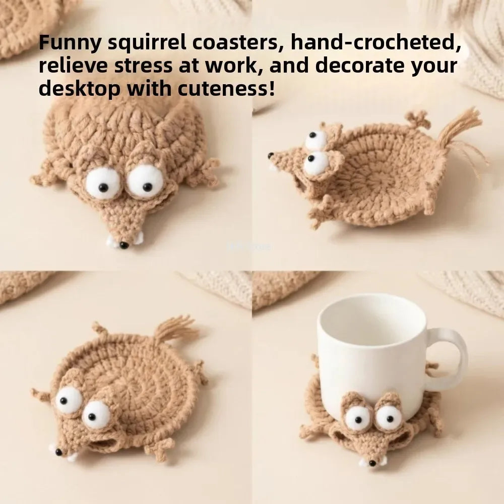 Handmade Crochet Cup Coaster | Adorable Animal Drink Mat