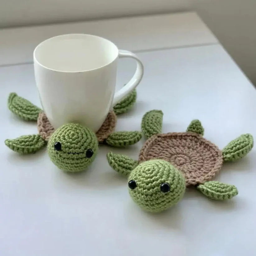 Handmade Crochet Cup Coaster | Adorable Animal Drink Mat